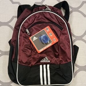Adidas Burgundy and Black Backpack
